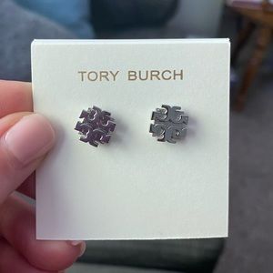 Tory Burch small logo earrings